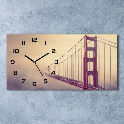 Horizontal wall clock San Francisco bridge