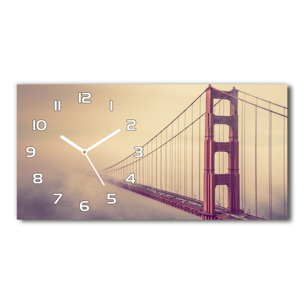 Horizontal wall clock San Francisco bridge