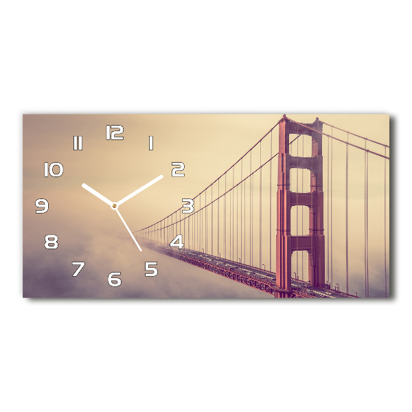 Horizontal wall clock San Francisco bridge