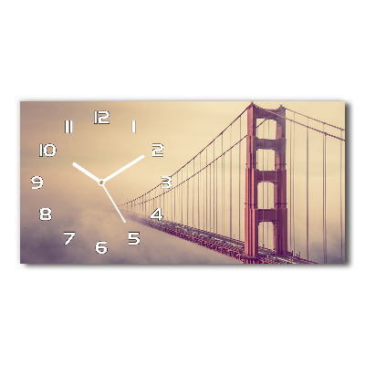 Horizontal wall clock San Francisco bridge