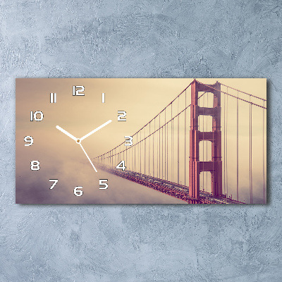 Horizontal wall clock San Francisco bridge