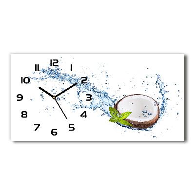 Horizontal wall clock Coconut and water