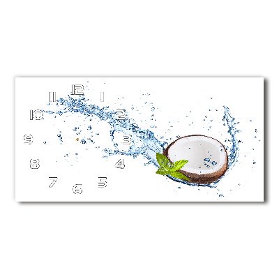 Horizontal wall clock Coconut and water