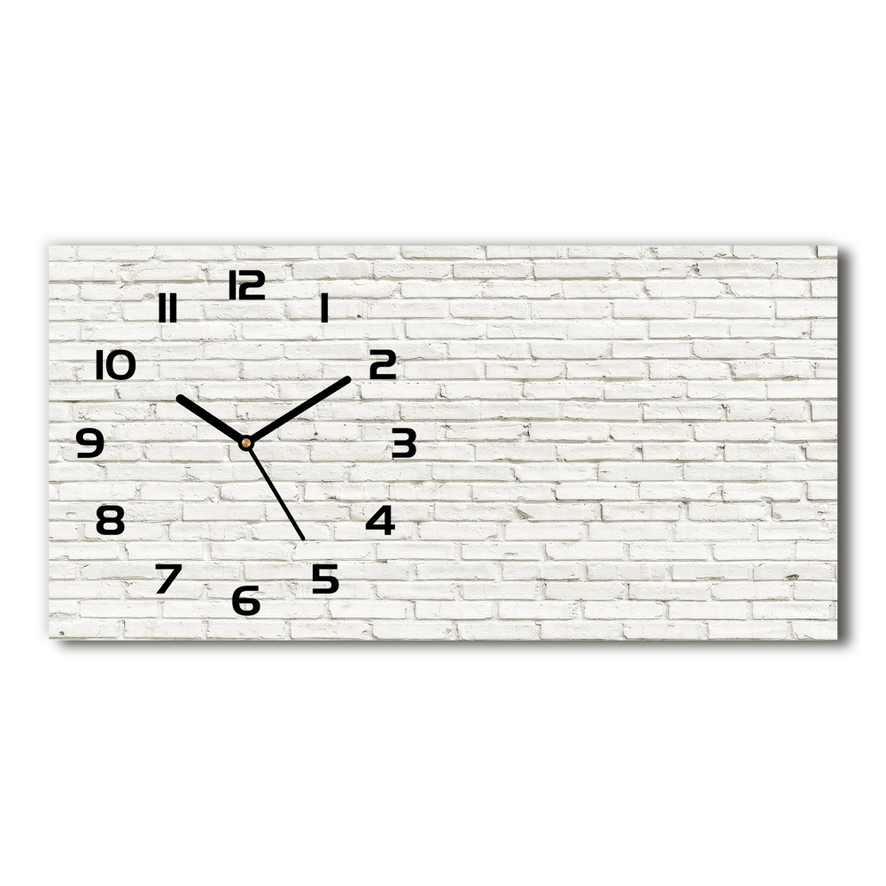 Horizontal rectangular wall clock Brick wall