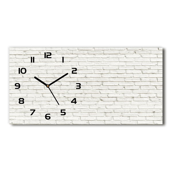 Horizontal rectangular wall clock Brick wall