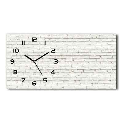 Horizontal rectangular wall clock Brick wall