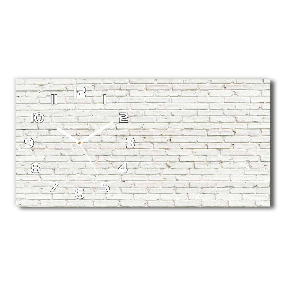 Horizontal rectangular wall clock Brick wall