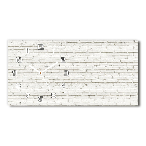 Horizontal rectangular wall clock Brick wall