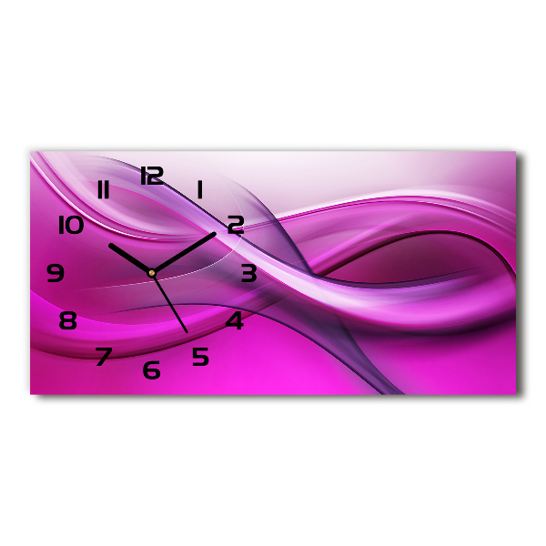 Horizontal wall clock Background waves