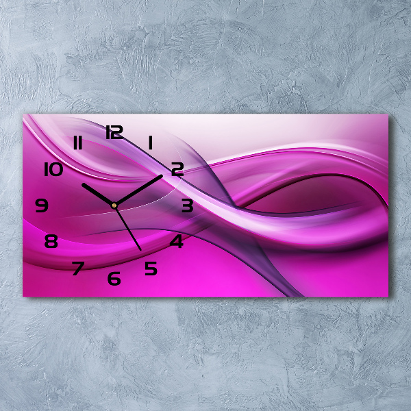 Horizontal wall clock Background waves