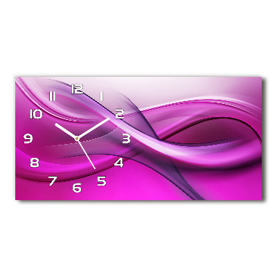 Horizontal wall clock Background waves