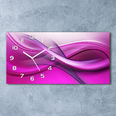 Horizontal wall clock Background waves