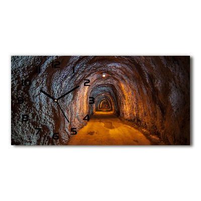 Horizontal wall clock Underground tunnel