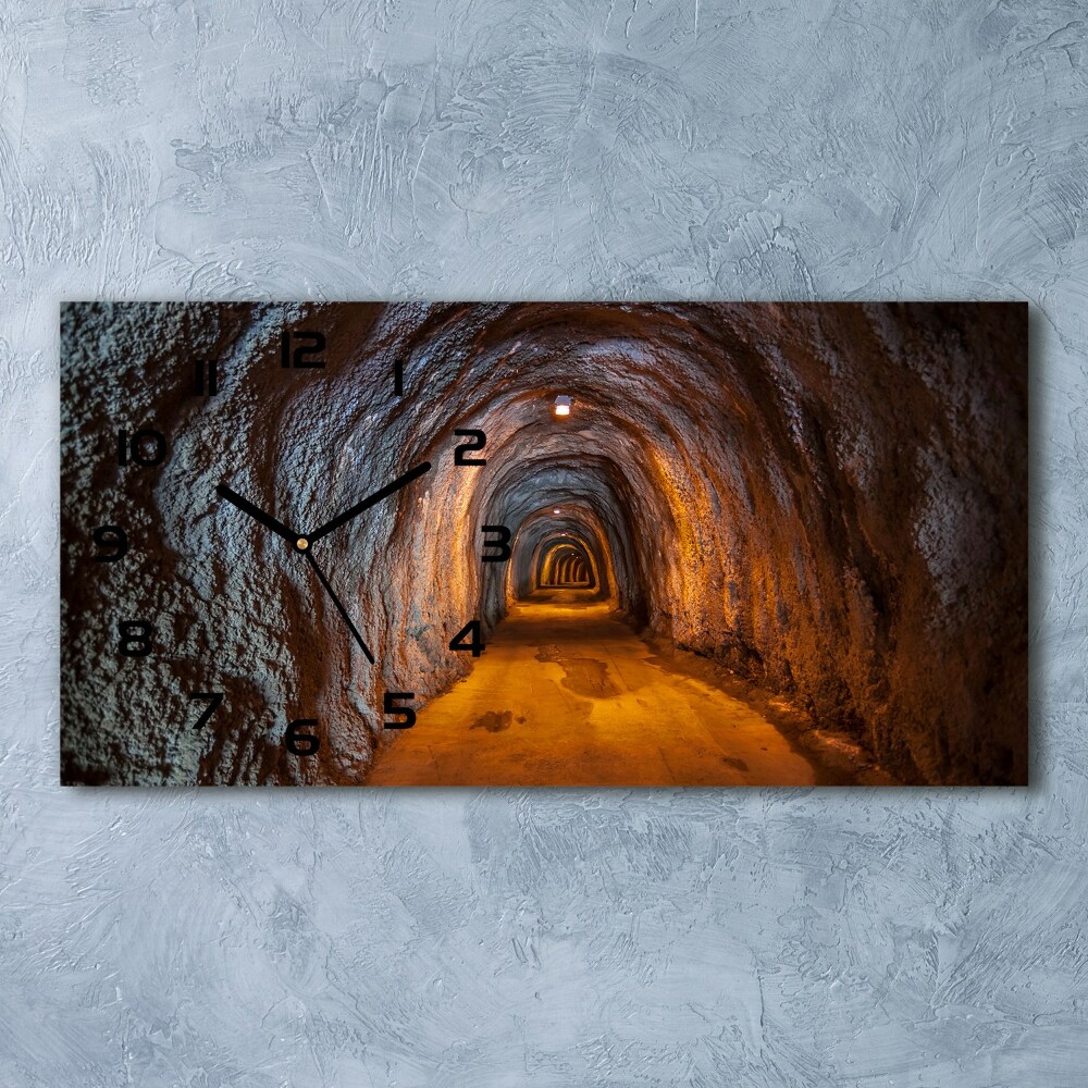 Horizontal wall clock Underground tunnel