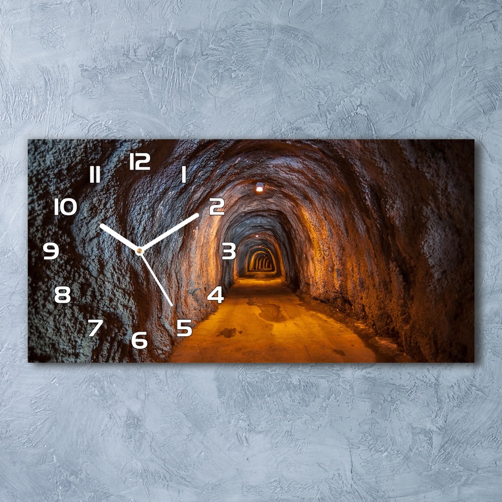 Horizontal wall clock Underground tunnel