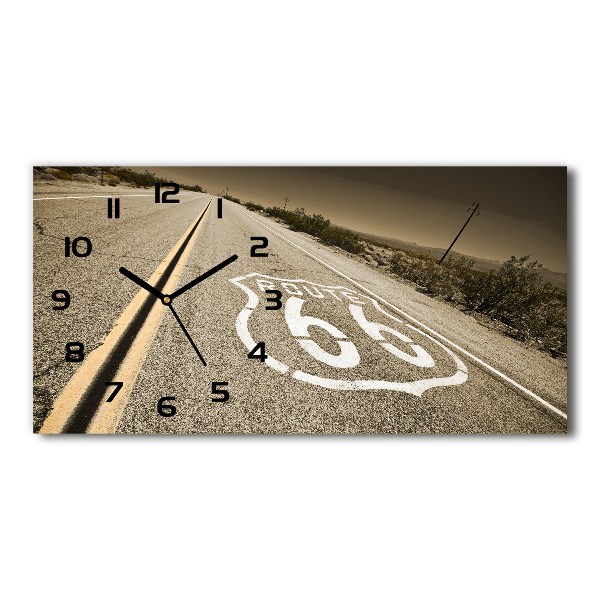 Horizontal rectangular wall clock Road in California