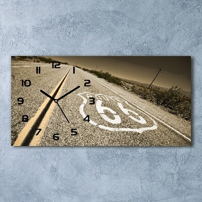 Horizontal rectangular wall clock Road in California