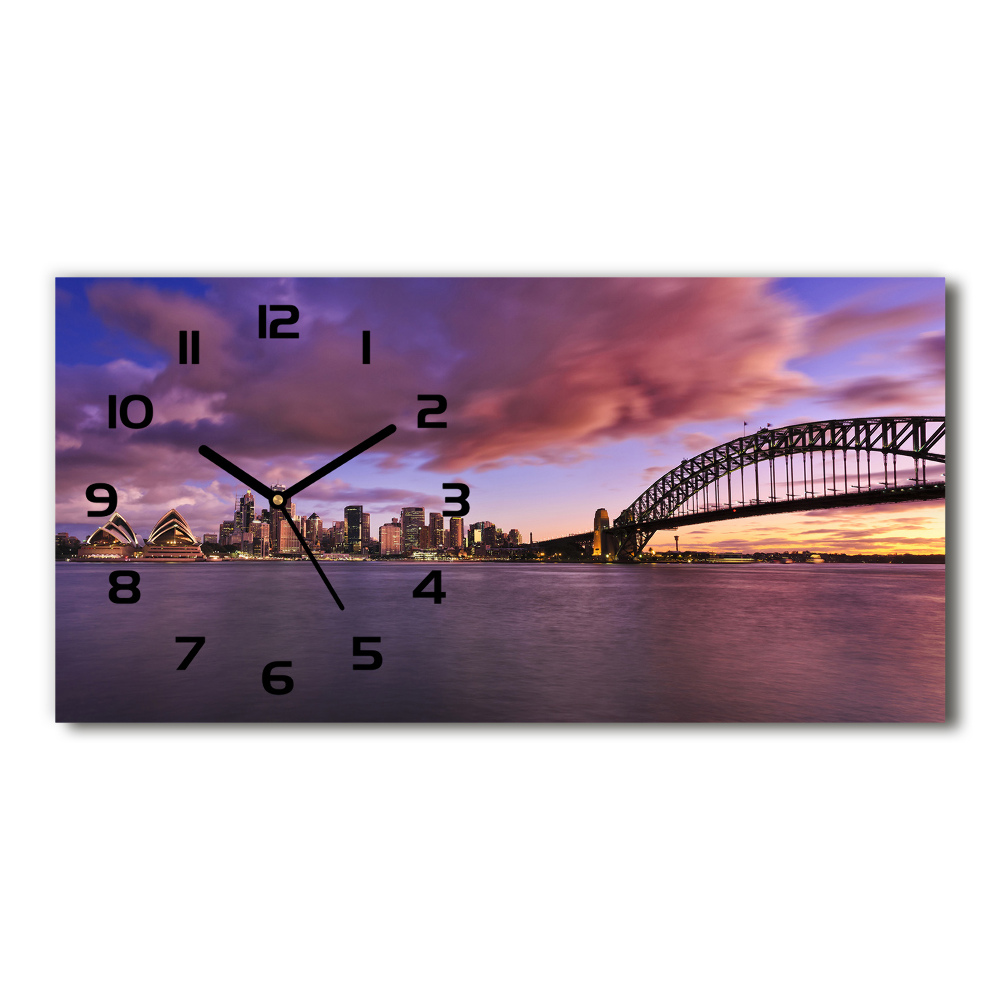 Horizontal rectangular wall clock Bridge in Sidney