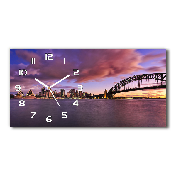 Horizontal rectangular wall clock Bridge in Sidney