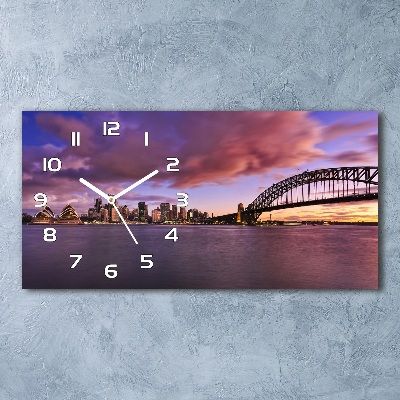 Horizontal rectangular wall clock Bridge in Sidney