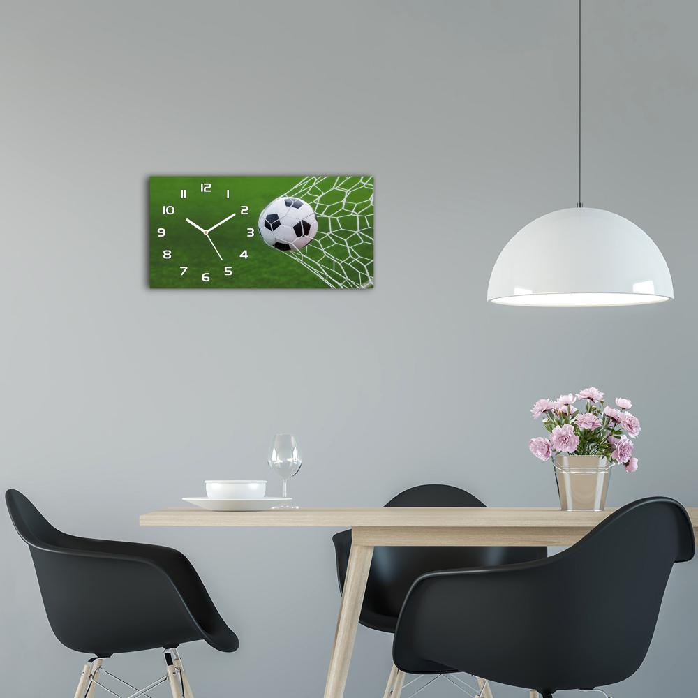 Horizontal wall clock Ball in the goal