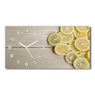 Horizontal wall clock Lemons wood