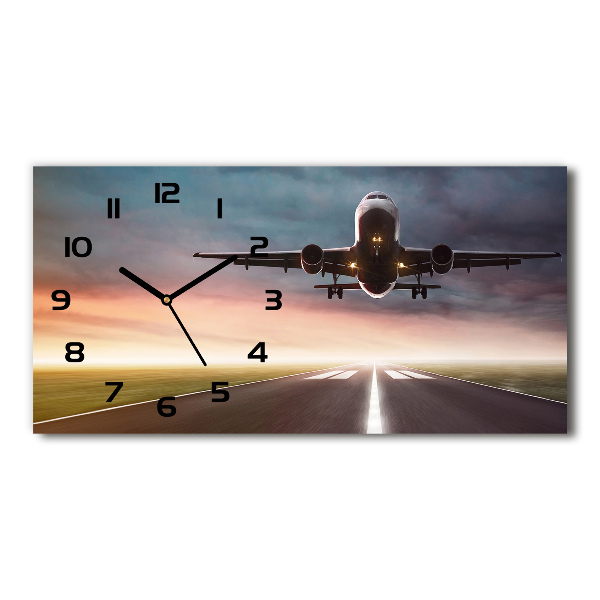 Horizontal rectangular wall clock Starting plane