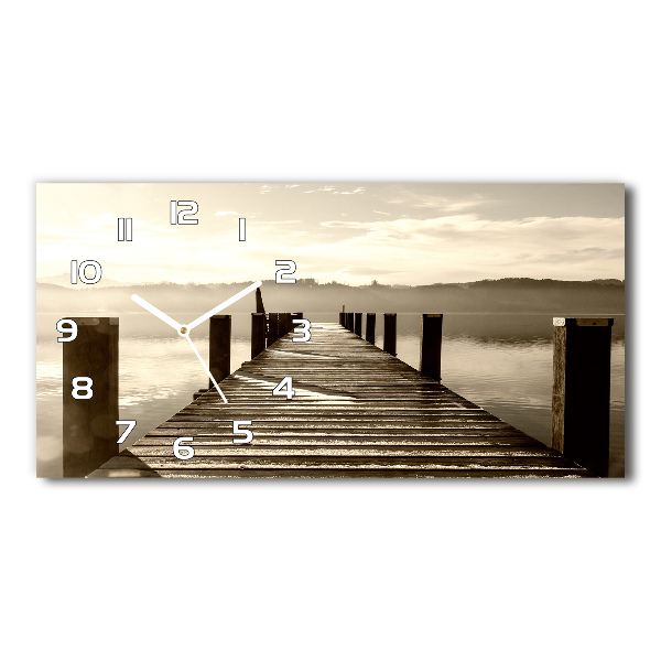 Horizontal wall clock Wooden pier