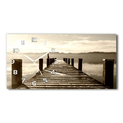 Horizontal wall clock Wooden pier