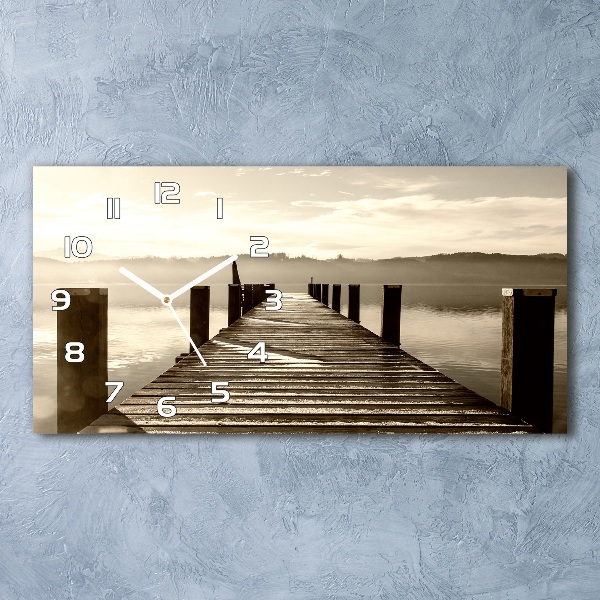 Horizontal wall clock Wooden pier