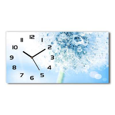 Horizontal wall clock Dandelion