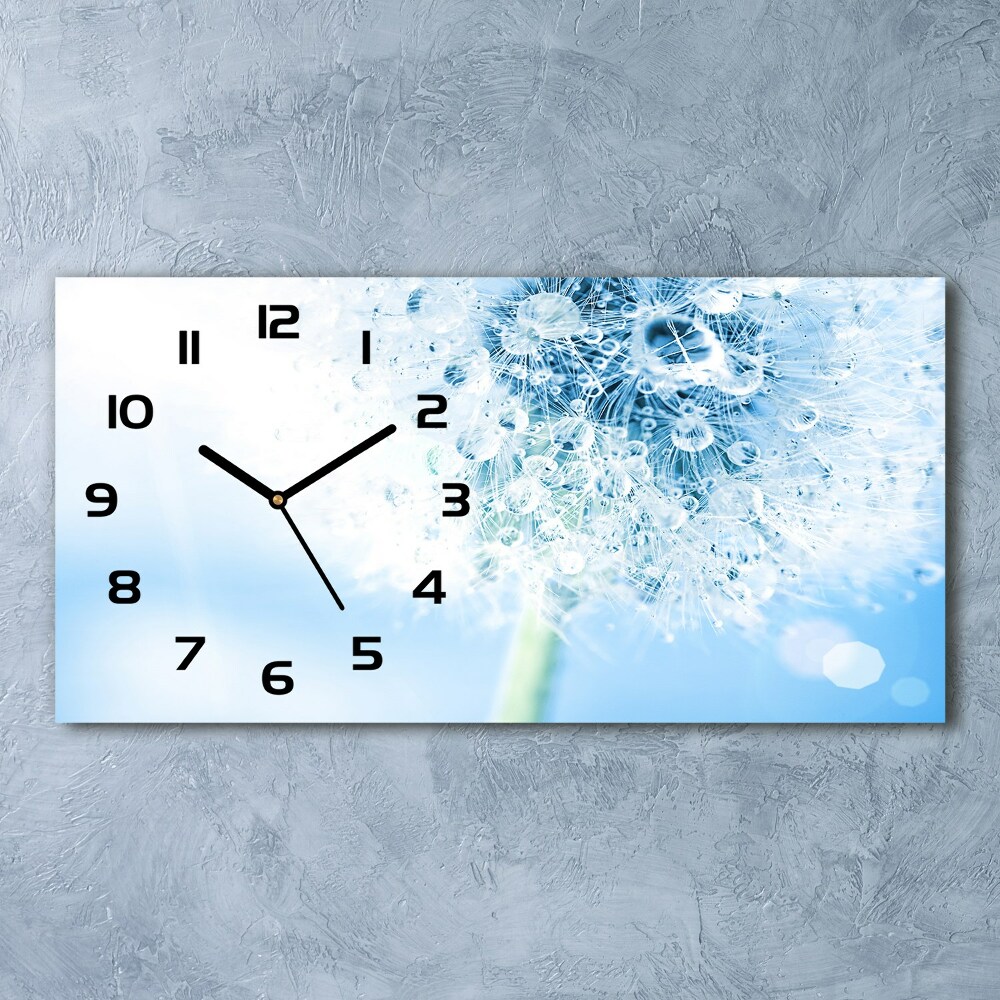 Horizontal wall clock Dandelion