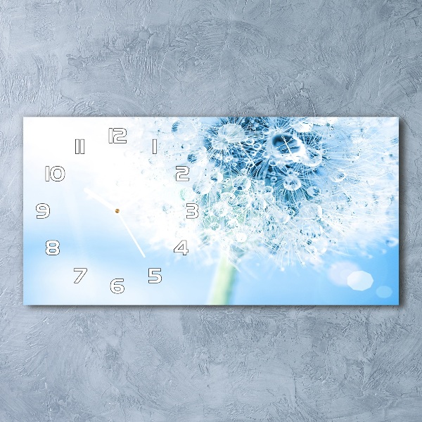 Horizontal wall clock Dandelion