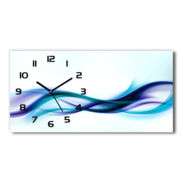 Horizontal wall clock Wave abstraction