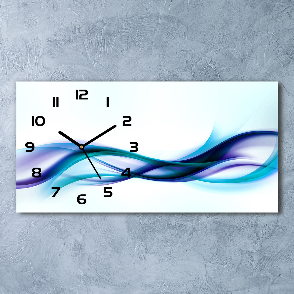 Horizontal wall clock Wave abstraction