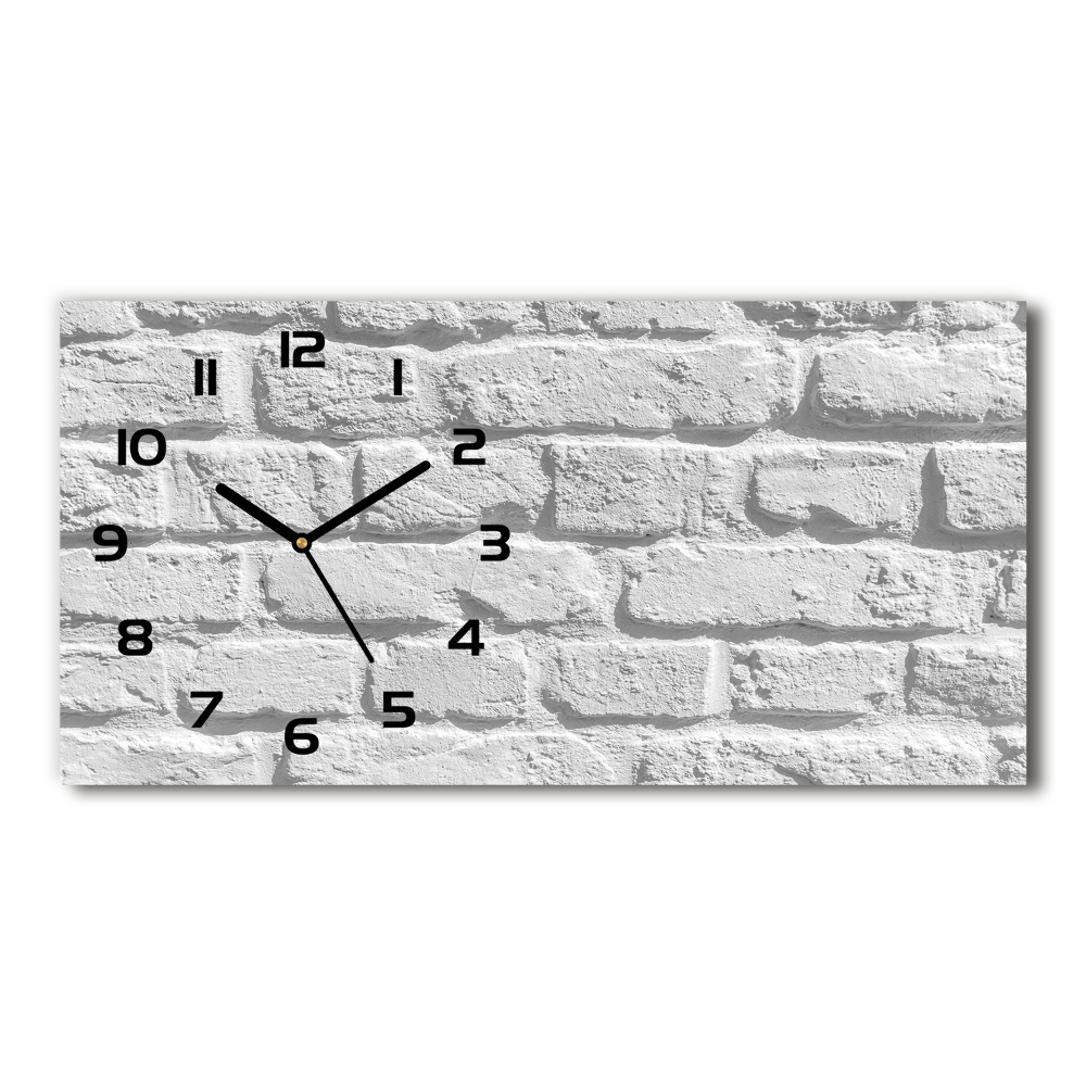 Horizontal rectangular wall clock Brick wall