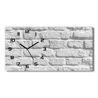 Horizontal rectangular wall clock Brick wall