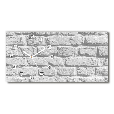 Horizontal rectangular wall clock Brick wall