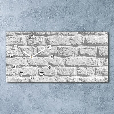 Horizontal rectangular wall clock Brick wall