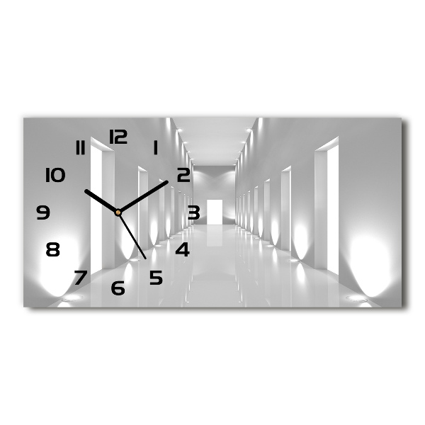 Horizontal rectangular wall clock Corridor