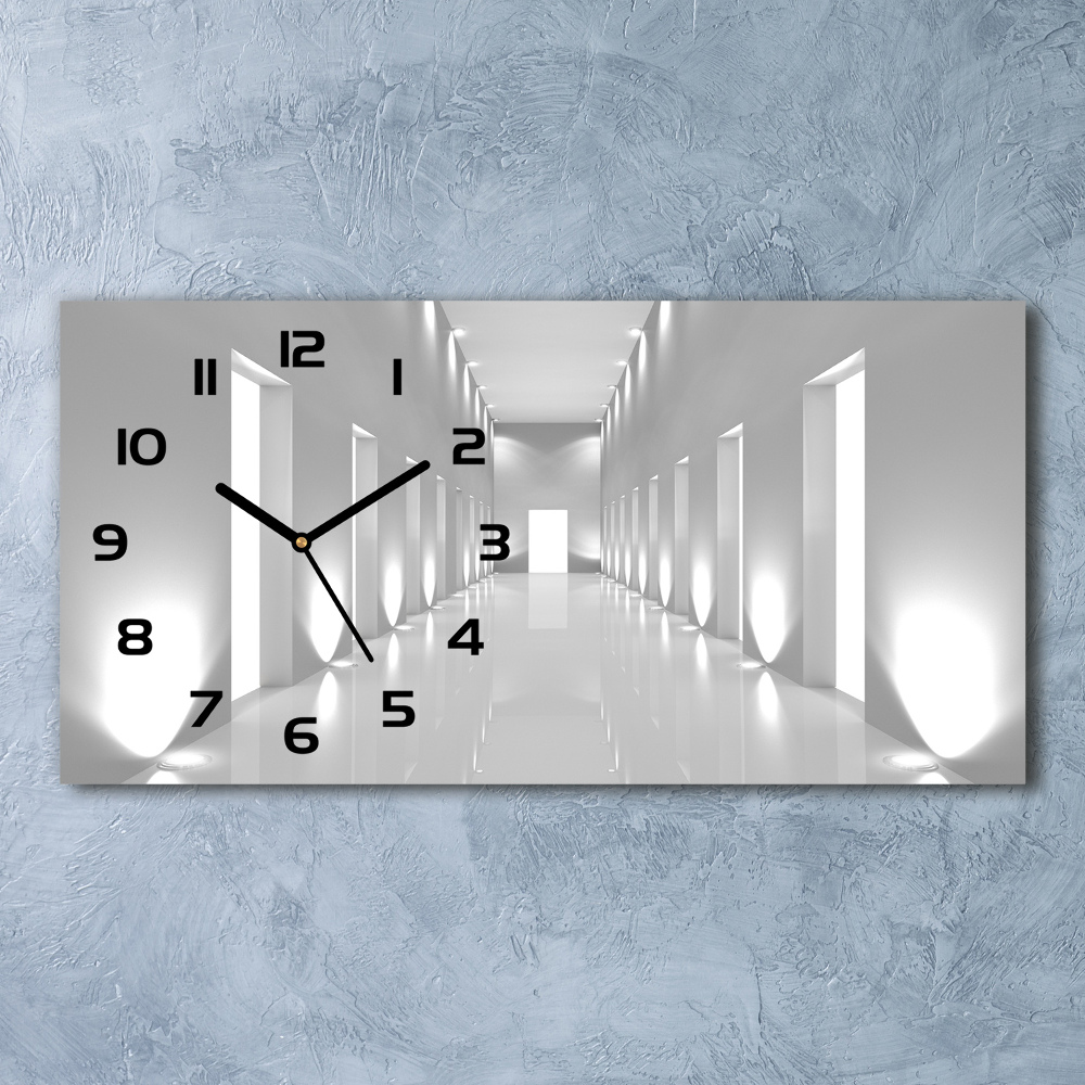 Horizontal rectangular wall clock Corridor