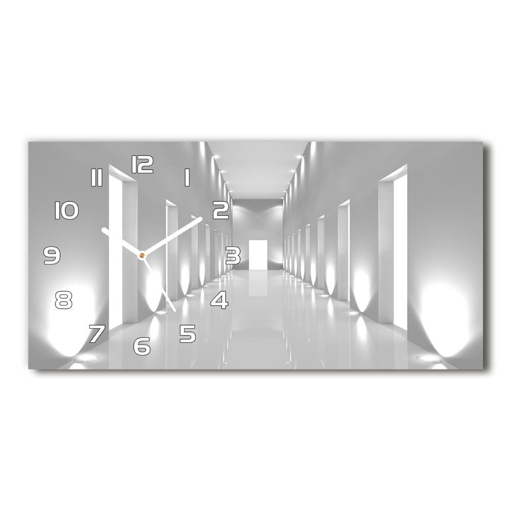 Horizontal rectangular wall clock Corridor