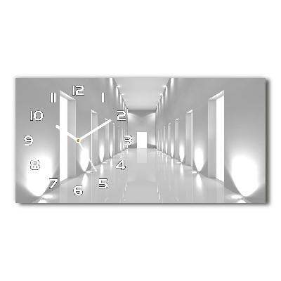 Horizontal rectangular wall clock Corridor