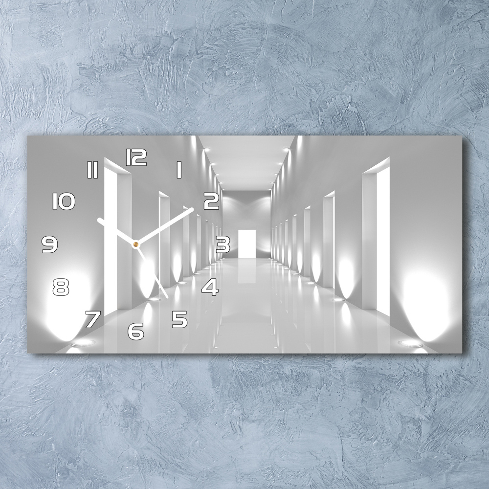 Horizontal rectangular wall clock Corridor