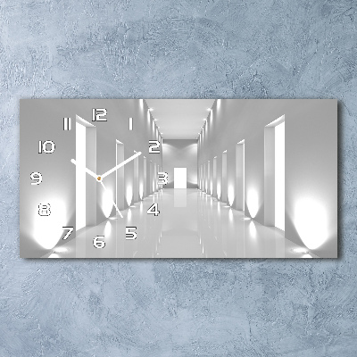 Horizontal rectangular wall clock Corridor