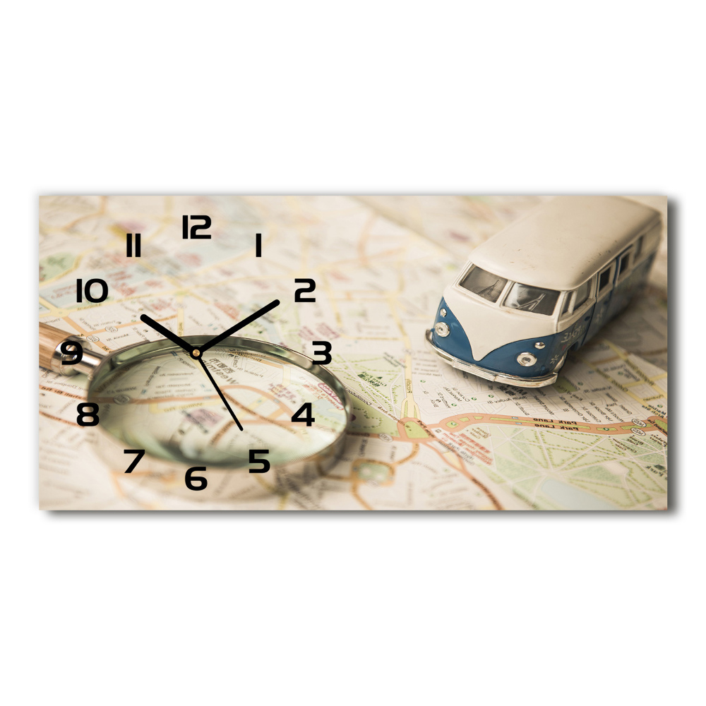 Horizontal wall clock Travel symbolism