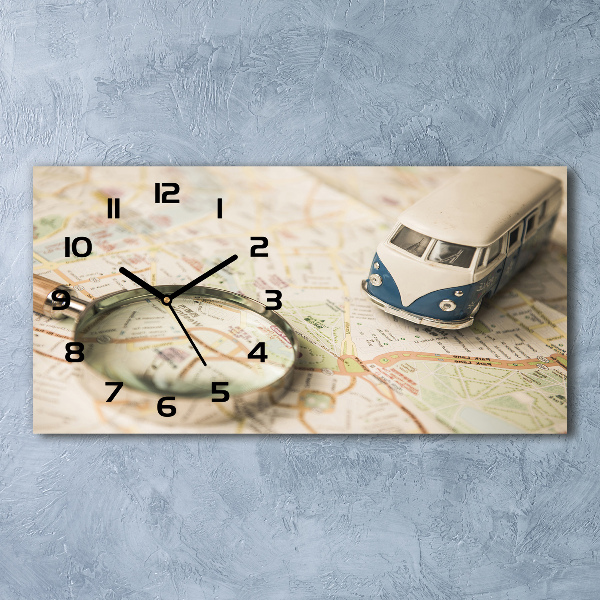 Horizontal wall clock Travel symbolism