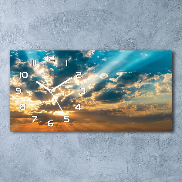 Horizontal wall clock Sunset heaven