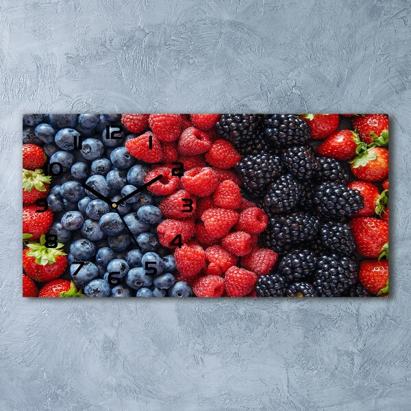 Horizontal wall clock Forest fruits