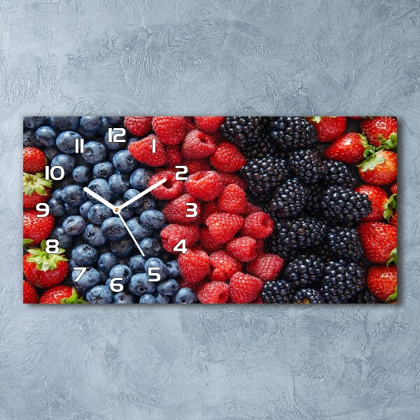 Horizontal wall clock Forest fruits